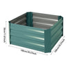 Garden Raised Bed Galvanised Steel Outdoor Planter Pot Flower Herb Box 2 pieces