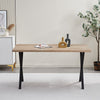 Rectangular Kitchen Dining Table Wooden Table 4-6 Seats Family Party Table White