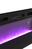 70" Black TV Stand Modern High Gloss & Electric Fireplace Unit Cabinet LED Light