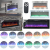 36 40 50 60" Electric Fireplace 12 Color LED Insert/Wall Mounted Heater Timer UK