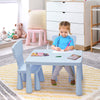Kids Play Table and Chair Set Children Multi Activity Desk Chair Furniture Blue