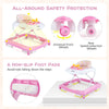 Foldable Baby Walker Toddler Activity Center Push Walker w/3 Adjustable Heights