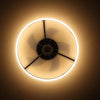 20" Round Ceiling Fan with Lighting Adjustable Wind Speed APP Control Bedroom