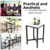Real Marble Bar Table Breakfast Kitchen Dining Room Furniture Modern Tall Square
