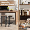 Set of 4 Bar Stool Set 72cm Backless Bar Chairs with Metal Legs & Footrest