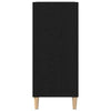 Record Cabinet Black Oak 84,5x38x89 cm Engineered Wood