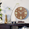 12" Luminous Wall Clock Silent Wooden Design Night Light for Living Room Bedroom