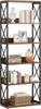 5-Tier Industrial Bookshelf, 70-Inch Tall Etagere Bookcase with Open Shelves