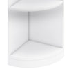 White Corner Bookshelf, 5-Tier Wooden Shelf Unit, 30x30x180cm, for Living Room