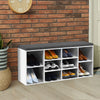 Wooden Shoe Bench Shoe Storage Rack Cabinet Organizer Seat Cushion Hallway Stand