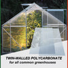 Polycarbonate Roofing Sheet 4/10mm Twinwall Panel Canopy Conservatory Greenhouse