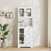 Wooden Kitchen Cupboard Storage Cabinet Microwave Oven Holder with Drawer Shelf
