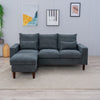 Luxury 3 Seater Corner Sofa Armchair Settee Couch with Footstool Living Room