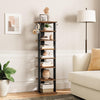 Shoe Rack Wooden, Tall Shoe Rack, Narrow Shoe Storage Organizer with 2 H