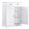 Bathroom Storage Cabinet Cupboard Floor Standing Unit 2 Drawers 2 Doos, White