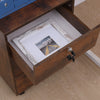 Mobile 3 Drawers Filing Cabinets Printer Stand Pedestal Lockable Bedside Table