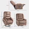 Riser and Recliner Chair Lift Chair with Vibration Massage, Heat, Brown