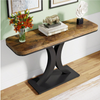 Tribesigns Industrial Console Table, 100 Cm Narrow Entryway Foyer Table With Geo