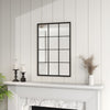 Large Window Pane Garden Mirror Indoor Outdoor Mirror Ornament Decor Metal Frame