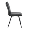 Dining Chairs 2 New Velvet / Faux Leather Seat Metal Legs Dining room Chair