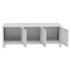 Metal TV Stand Sideboard Office Filing Storage Cabinet Cupboard Doors Cable Hole