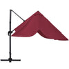 3*3m Large Roma Parasol Banana Cantilever Hanging Umbrella Outdoor Garden Patio