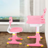 Kids Desk Chair Set School Student Child Kids Study Table Height Adjustable Pink