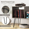 Mid-century Modern End Table Record Player Stand Turntable Stand w/Power Outlet
