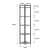 Industrial 5 Tier Wood Shelf Unit Organiser Metal Frame Open Storage Bookcase UK