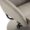 Recliner Chair and Footstool Armchair with Ottoman 360° Swivel Seat Grey