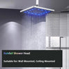 8inch Colour Changing Large Square Shower Head High Quality Chrome Bathroom