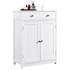 Bathroom Storage Cabinet Cupboard Floor Standing Unit 2 Drawers 2 Doos, White