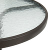 Outdoor Furniture Round Table Glass Top Coffee Dining Balcony Leisure Chair Seat