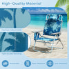 Portable Sand Chairs 2-Pack Beach Chairs with Towel Bars-Blue