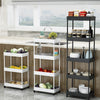 Multi-tier Trolley on Wheels Kitchen Bathroom Storage Utility Cart with Shelves