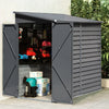 Black Metal Outdoor Garden Storage Shed Metal Lean to Pent Shed for Tool Bike