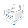 Modern L-Shaped Corner Sofa 2 3 Seater Armchair Couch With Footstool