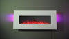 2025 TRUFLAME™ 50 INCH WIDE LED FLAMES WHITE GLASS WALL MOUNTED ELECTRIC FIRE