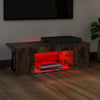 TV Cabinet with LED Lights Smoked Oak 90x39x30 cm