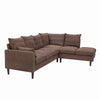 L-Shaped Corner Sofa, Sectional Couch with Built-in USB Port Chaise