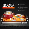 Electric Warming Tray Glasstop Food Warmer w/ Cool-Touch Handles