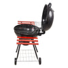 Portable Grill BBQ Garden Barbecue Smoker Burner Kettle w/ Warming Rack Shelves