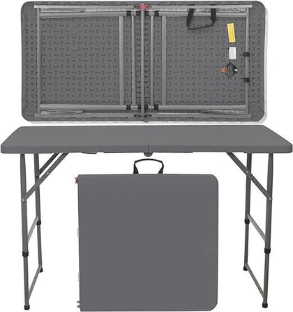 4ft Folding Table Heavy Duty Trestle Camping Party Picnic Dining Garden