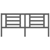 Lechnical Bed Headboard Grey 206x4x100 Solid Pine Wood,Headboard for J3L9