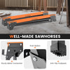 2 Pack Portable Saw Horse Woodworking Folding Saw Horses Work Table 500KG