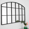 Large Window Garden Mirror Wall Mounted Metal Frame Floral Indoor Outdoor Decor
