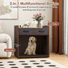 Dog Crate Furniture Indoor Dog Cage Pet House w/ 2 Fabric Drawers
