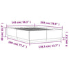 Lechnical Bed Frame with Grey Sonoma 140x200 Engineered Wood,Bed L4T9