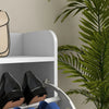 Narrow Shoe Rack Storage Cabinet 16Pair Cupboard Tabletop Unit Shelf Flip Drawer