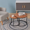Nest of 2/3 Wood Grain Nested Tables Side End Lamp Sofa Tables Living Room Decor